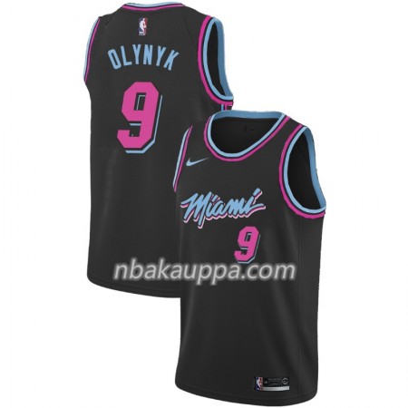 Miami Heat Kelly Olynyk 9 2018-19 Nike City Edition Musta Pelipaidat Swingman - Miesten